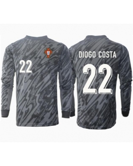Portogallo Diogo Costa #22 Portiere Maglia Gara Trasferta Repliche Europei 2024 Maniche Lunghe